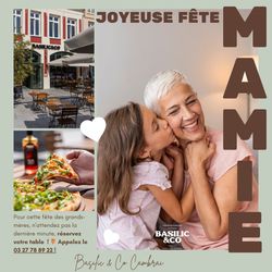 Terrasse extérieure de Basilic & Co à Cambrai avec pizzas artisanales à emporter et en livraison, ainsi que salades fraîches.